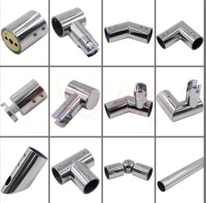 China Shower Room Glass Door Round Pipe Hinge Easy Installation Adjustable factory