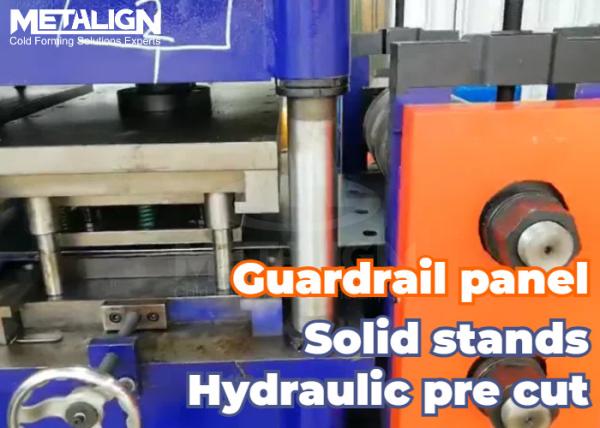 W Shape Highway Guardrail Roll Forming Machine For Heavy Duty Cold Rolled Steel