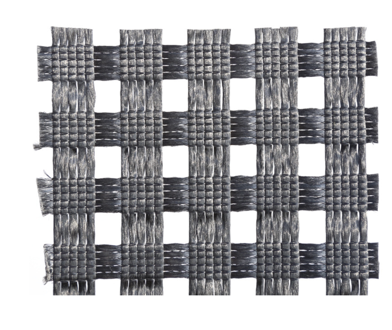 Warp Knitted Grid Mesh Size 50.8mm Polyester Biaxial Geogrid Base Reinforcement