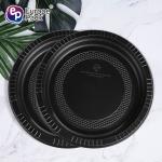 Europe-Pack eco friendly cornstarch biodegradable round black 10 inch fast food