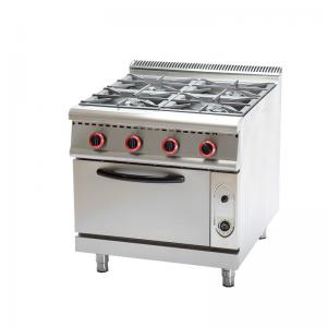 China Gas Type N.G. or L.P.G. 4-Burner Oven Stainless Steel Gas Cooker for Kitchen Restaurant on sale