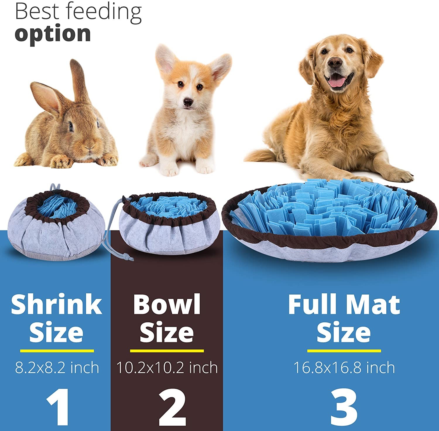 Dog Food Puzzle Feeder Enrichment Pet Foraging Mat For Smell Training