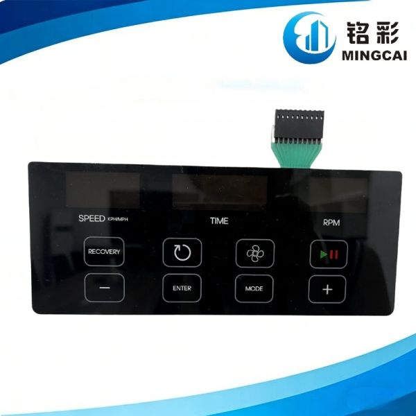 Custom acrylic control panel with inner conductive PET membrane circuit and FPC lead wire