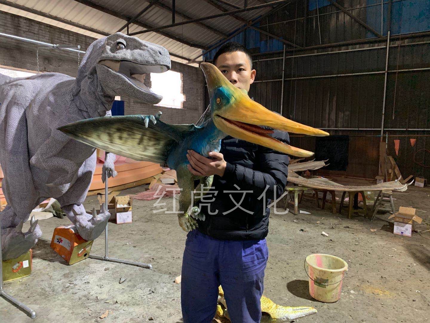 Life Size Realistic Dinosaur Puppet , Jurassic Park Pterosaur Hand Puppet