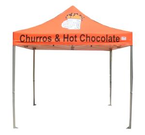 China Custom 3x3 Pop Up Marquee Printed Marquee Orange Color For Commercial Event factory