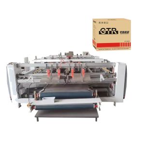 China Double Pieces Corrugated Carton Folder Gluer Machine 2000 Type Semi Auto on sale
