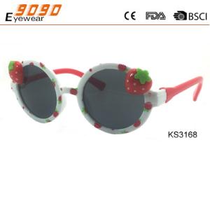 China Girl's fashion sunglasses ANTI-UV Goggles Strawberry ,made of plastic factory