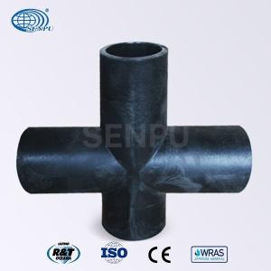 China DN355 DN63 HDPE Pipe Fittings Cross Tee Non Toxic For Drinking Water Supply factory