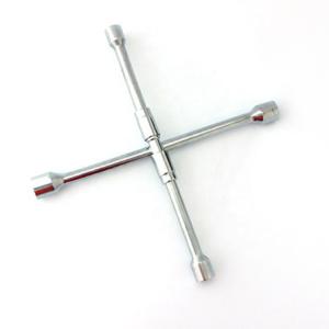 China ISO9001 Stainledd Steel Cross Tire Wrench , 16 Inch 4 Way Tire Wrench factory
