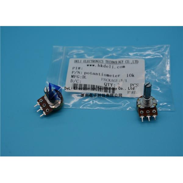 Potentiometer 10k Ohm Illuminated Push Button Switch Round Shape 200V 15mm Shaft