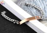 ODM Curb Cuban Link Chain Personalised Mens Engraved Bracelets