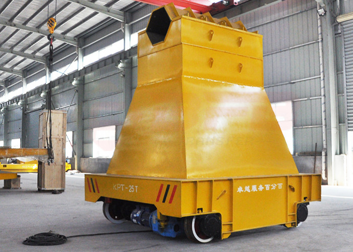 Tugged Cable Powered Electric Transfer Cart 0 - 20m / Min Running Speed 50T Load