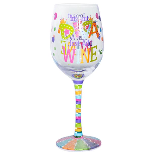China Tangson 500ml Transparent Decorative Wine Glass With Rainbowl Decal Printing factory