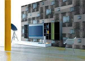China Vinyl Coated PVC Waterproof Wallpaper Korea Style Moisture Proof With 0.53*10m Roll Size factory