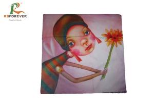 China Lovely Cartoon Custom Printed Clothing Girl Polyester Fabric Pillow Cases factory