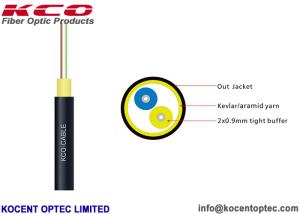 China Tactical 2 Fiber 4 Core Optical Fiber Cable FTTA 4.8mm Indoor Outdoor Field TPU LSZH Non Armored factory