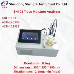 SH103 Micro Moisture Analyzer Titration Rate 2.5mg/Min ASTMD 0304 Resolution 0