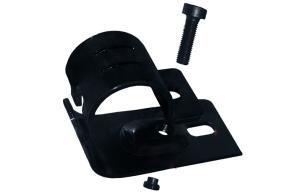 China Electrophoretic Pipe Clamp Joints , Pipe Rack Stamping Black Metal Pipe Joints factory
