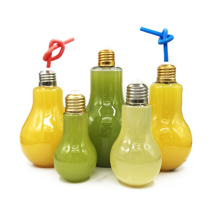 Leak Proof Plastic Milk Tea Bottles With Screw On Lid
