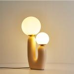 Post-modern Led Table Lamp Resin Glass Ball Table Lamps For Living Room Bedroom