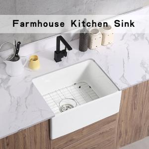 China 24 Inch Farmhouse Kitchen Sink Fireclay Undermount Farmhouse Sink factory