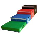 Colorful Soft Play Gym Equipment , Plyometric Jump Box PU Leather Foam Rust