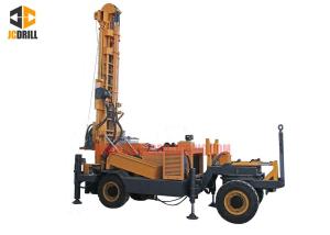 China 4.5m Drill Pipe Length Water Well Drilling Rig 400m Deep Trailer Mounted Drilling Machine factory