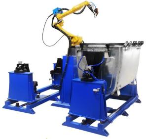 China Galvanized Steel Big Rubbish Bin Welding Robot Unit factory
