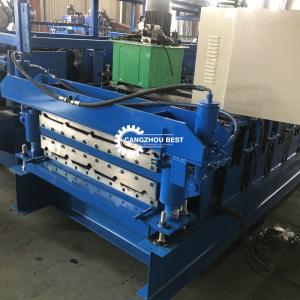 China Powerful Iron Sheet 0.4mm Roof Panel Roll Forming Machine factory