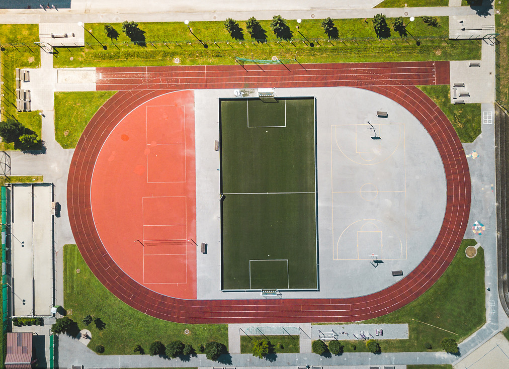 Outdoor Rubber Running Track UV Resistance Playground Sports Flooring