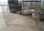 Pet cage and pet house dog kennels with tray folding metal dog cage