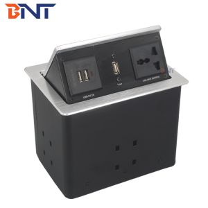 conference table hidden desktop pop up power socket