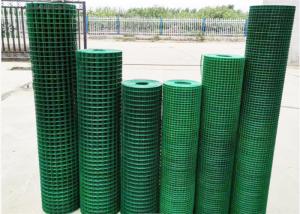 China 2x18m Plastic GI Coated Wire Mesh Welded Rolls Green Fence Matting factory