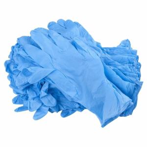 China Medium Disposable Nitrile Gloves , Durable Nitrile Exam Gloves Blue Color factory