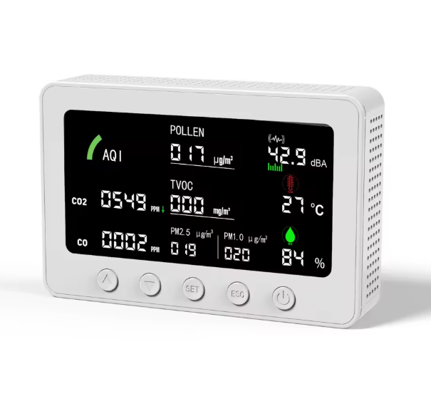 China WiFi Smart Air Quality Monitor, Detects CO2, CO, TVOC, PM1.0 &amp; PM2.5, Indoor Air Tester for Home, Office factory