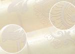 Beige Floral Contemporary Wall Coverings for TV Background , Modern Office