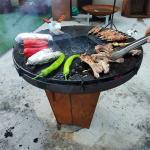 Heavy Duty Rustic Corten Steel Fire Pit For BBQ