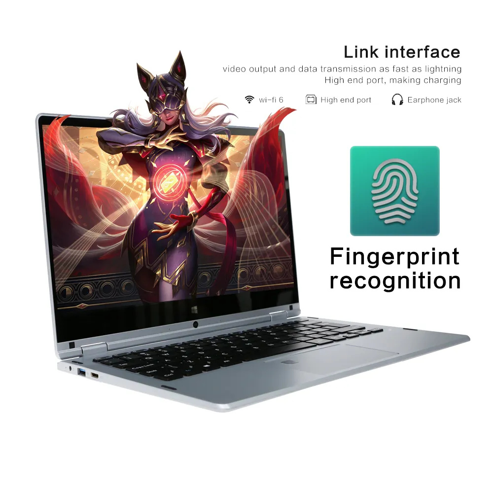 360 Degree Rotating Student Laptop Computers 13.3" Touch Screen For Education