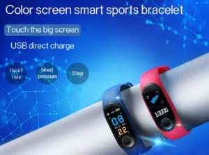 China Waterproof Thermometer Body Temperature Bracelet Heart Rate Monitor factory