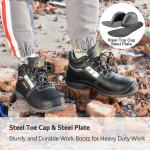 Memory Foam Steel Toe Work Boots Safety Shoes Mens Safety Boots Size 8 6 5 4 3