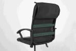 Black Leather Office Chair With Armrest Zipper , Wearable Swivel Computer Chair