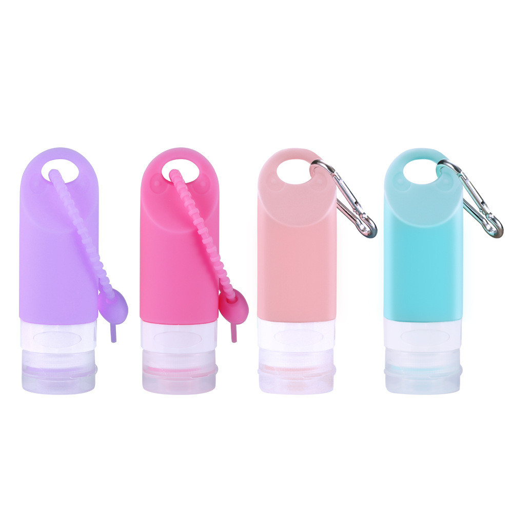 China 58ml Toiletries Silicone Travel Bottle Set With Hanging Hole factory