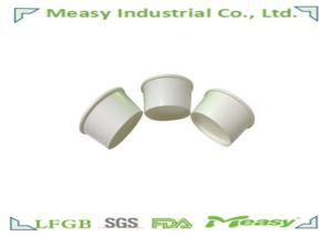 China Thick Soup paper containers for food , White disposable ice cream bowls FDA factory