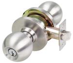 Brass Tubular Hotel Door Knob Euro Spec Locks