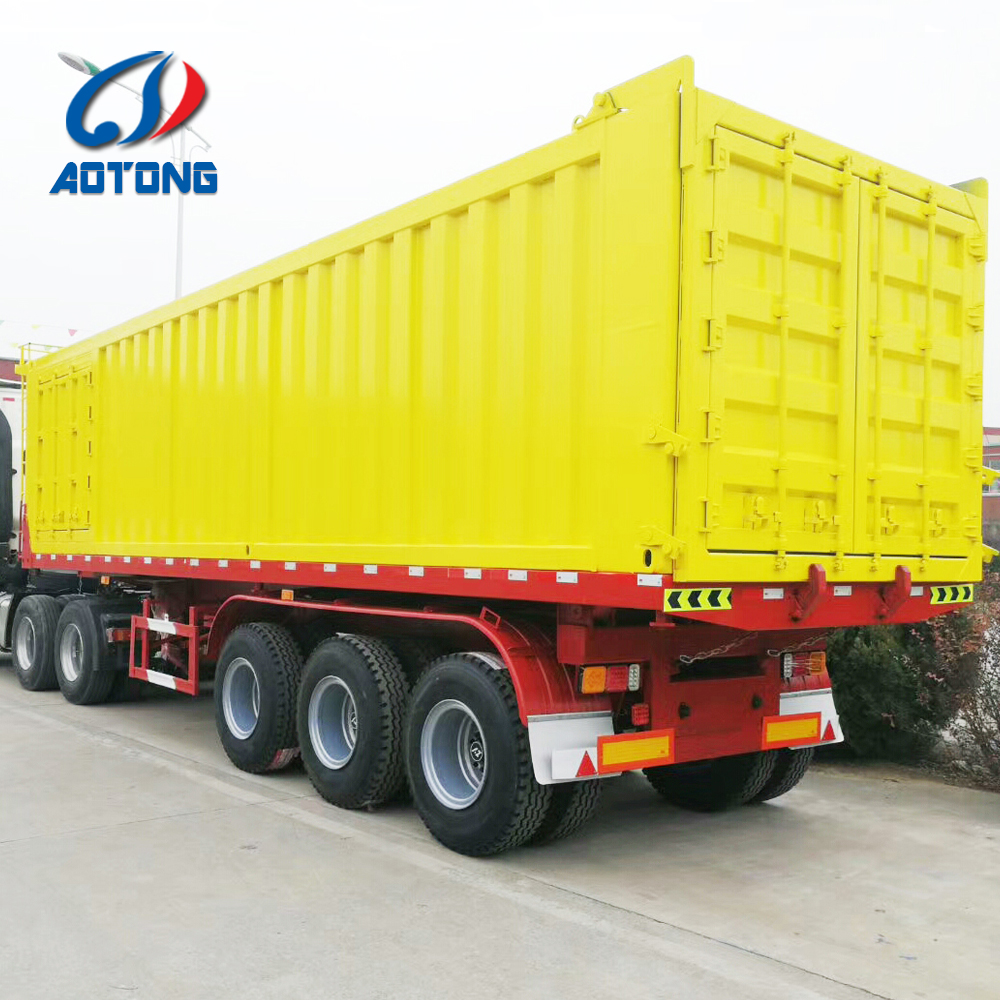Semi-Trailer Side Dump Truck with Tri Axle Hydraulic Cylinder Axle/Size Optional