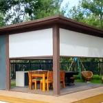 Modern Courtyard Intelligent Electric Louver Pavilion Villa Outdoor Sun Room