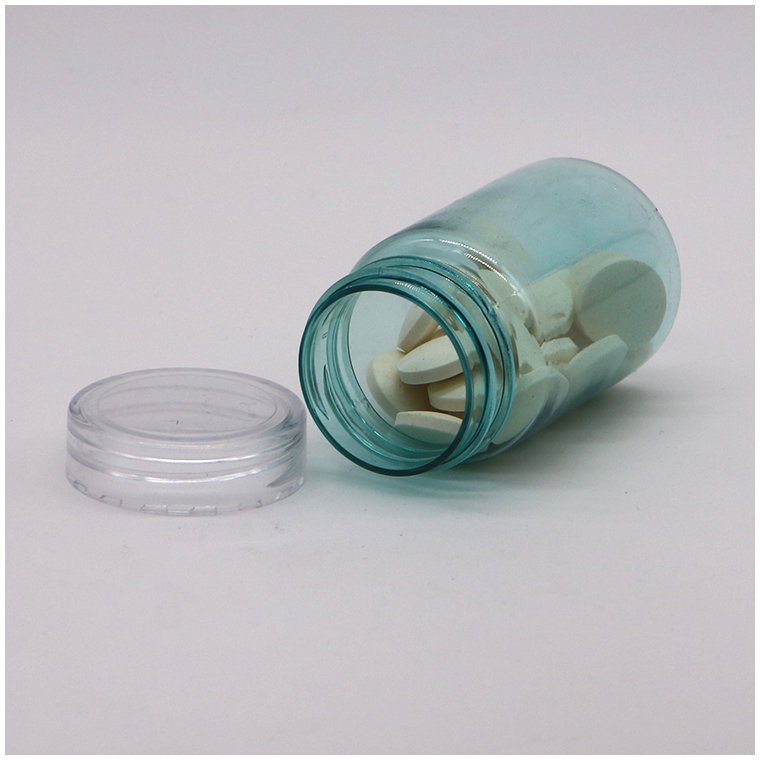 Health Care 70ML PET Plastic Capsule Pill Bottle with Gold Silver Cap