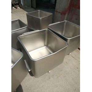 Jf Sheet Metal-Stainless Steel Butcher Meat Processing Trolleys Bin