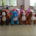 Hansel hot selling coin operated electric walking plush stuffed animals ride
