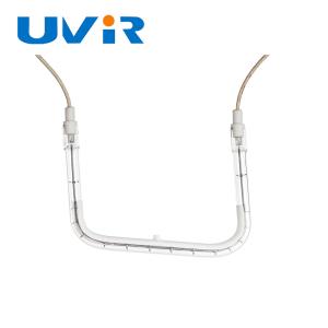 China Customized Special Shape Quartz Heating Tube Infrared Fittings Half Coated White factory